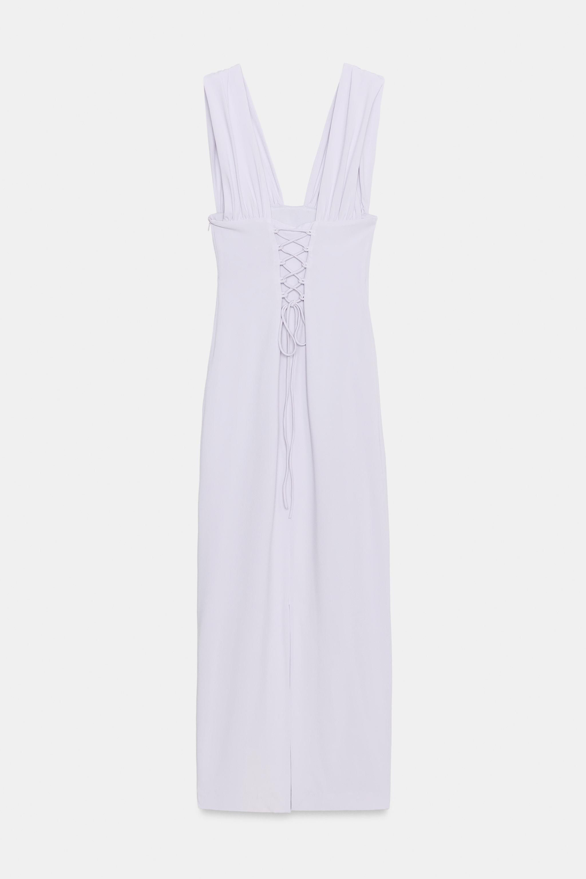 ROBE MI-LONGUE À LACETS